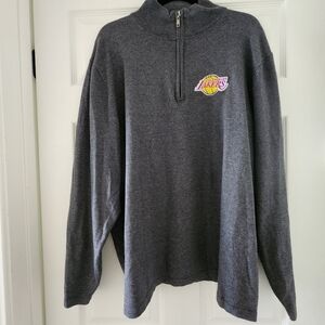 Gently Used Lakers Half Zip Grey Sweater - XXL